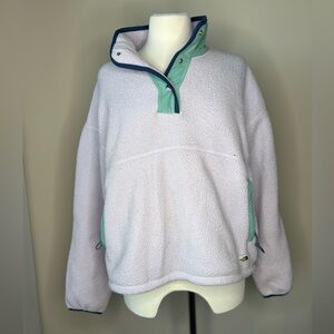The North Face Light Purple and Teal Fleece Jacket